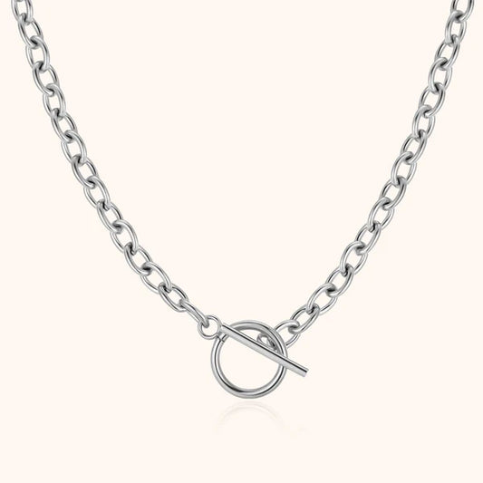Collar Crossed en acero inoxidable
