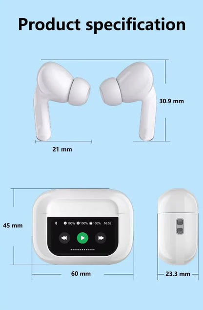 Auriculares inalámbricos con pantalla táctil LCD